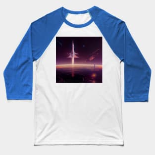 Interplanetary Spaceport Baseball T-Shirt